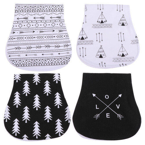 12Pièces Bavoirs Bébé Assortis Absorbants Confortable