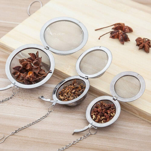 Stainless Steel Tea Ball Infuser Set – 6 pcs, 3 Sizes 2