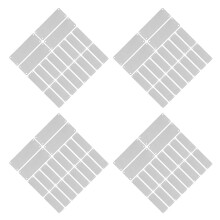 80Stk Rechteckige Blank Anhänger Für Stempel Gravur Silber