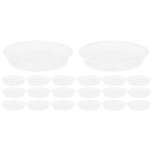 20Pcs Plastic Plant Saucer Trays Clear Round Holders for Flower Pots