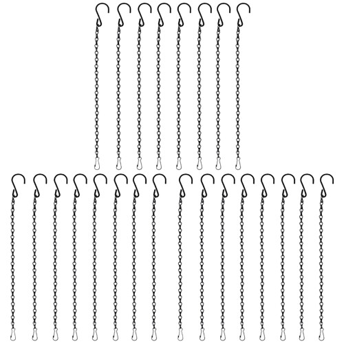 24Pcs Durable Black Hanging Chain for Planters Bird Feeders Lanterns