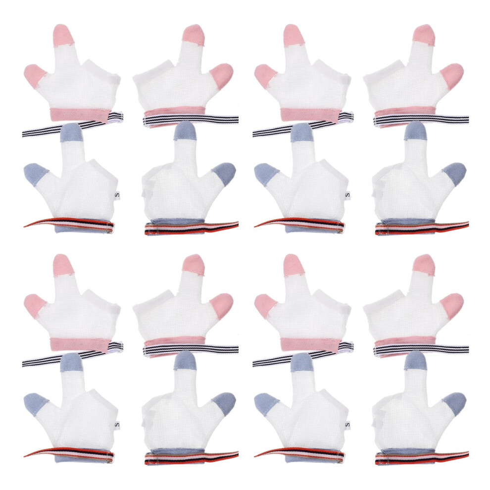 8Pairs Breathable Thumb Sucking Stop Gloves For Kids Assorted Colors Inoomp