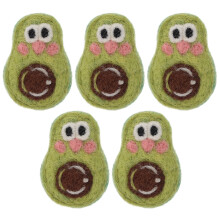 5Pcs Cute Felt Avocado Badge Brooch Clip Party Dress Sweater Pin