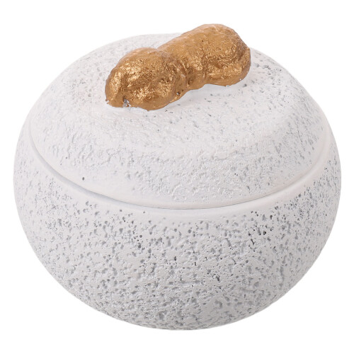 White Pet Ashes Keepsake Box Ceramic Urn for Dog Cremation