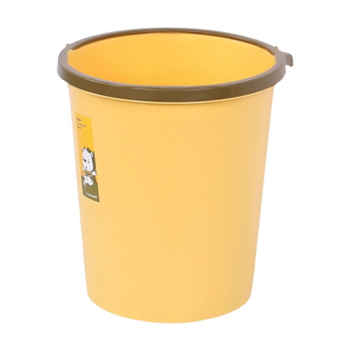 Bosca Bruscair Plaisteach le Dearadh Log – 22.5cm, Buí 1