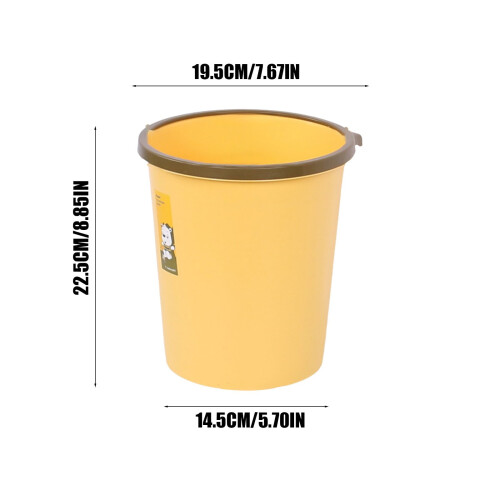 Bosca Bruscair Plaisteach le Dearadh Log – 22.5cm, Buí 2