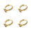 4St Trompet Slide Pull Ring - Gouden Metalen Ring Accessoire 1