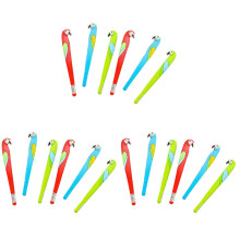 18Pcs Gel Pens for Students Blue Ink Smooth Writing Cartoon Parrot