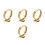 4St Trompet Slide Pull Ring - Gouden Metalen Ring Accessoire 2