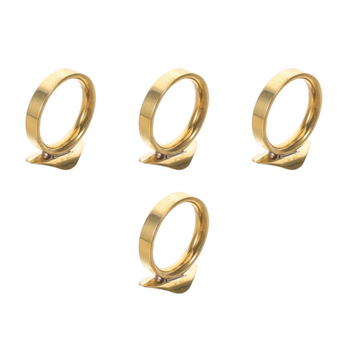 4St Trompet Slide Pull Ring - Gouden Metalen Ring Accessoire 1
