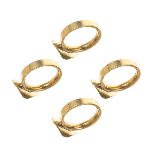 4St Trompet Slide Pull Ring - Gouden Metalen Ring Accessoire 2