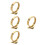 4St Trompet Slide Pull Ring - Gouden Metalen Ring Accessoire 5