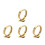 4St Trompet Slide Pull Ring - Gouden Metalen Ring Accessoire 6