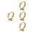 4St Trompet Slide Pull Ring - Gouden Metalen Ring Accessoire 7