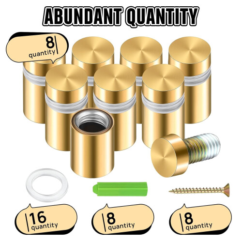 8 βίδες από ανοξείδωτο ατσάλι 12mm x 19mm για ακρυλικό 1