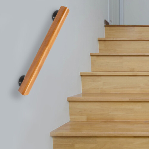 Solid Wood Wall-Mounted Handrail 60 cm 2