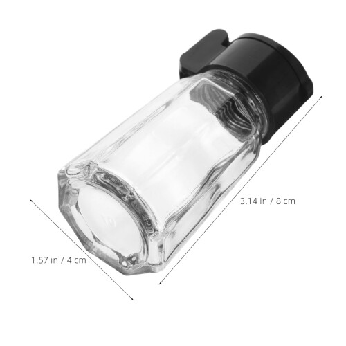 5-pack kryddburkar i klarglas med lufttäta lock 1
