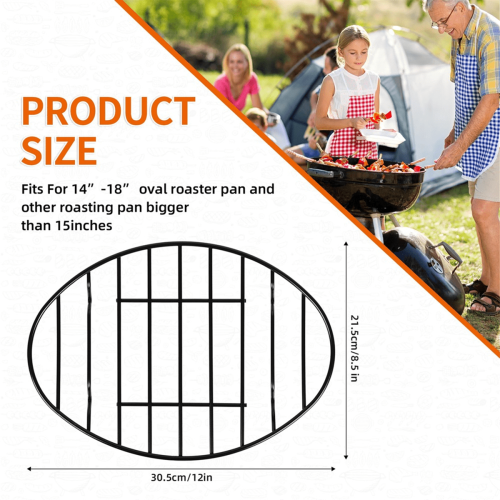Oval Roasting Rack 12in x 8.5in with Feet 2