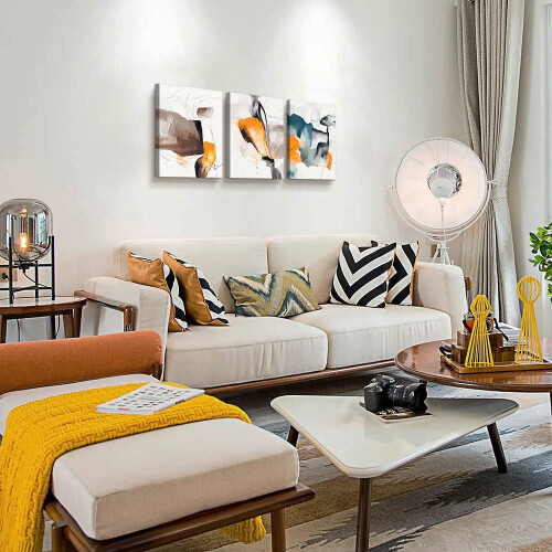 Ensemble de 3 tableaux abstraits sur toile 12x16 pouces 2
