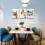 Ensemble de 3 tableaux abstraits sur toile 12x16 pouces 5