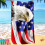 Patriottisch microvezel strandhanddoek 70x140cm 5