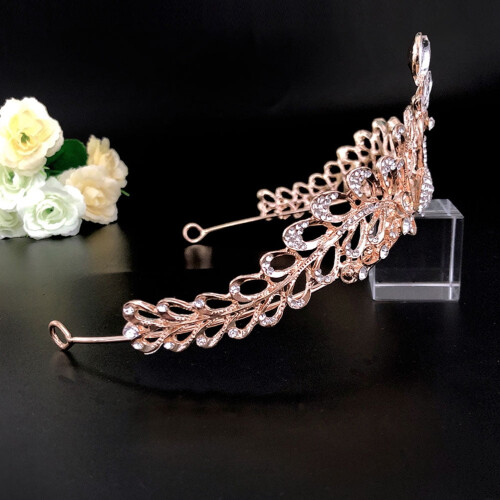 Rhinestone Swan Bridal Tiara Crown 2