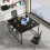 Bureau d'ordinateur EDX44 pouces, structure métallique noire 2
