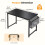 Bureau d'ordinateur EDX44 pouces, structure métallique noire 3