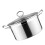 Induktionsgryde i rustfrit stål med glaslåg 28,5x21,5 4
