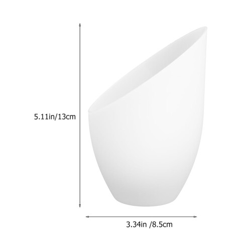 Λευκό πλαστικό καπέλο φωτιστικού 13x8.5x8.5cm 1