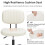 White Height-Adjustable Low-Back Office Chair 5