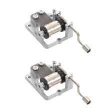 2St Handwind Muziekdoos Mechaniek , 8-Toons, Voor DIY Projecten