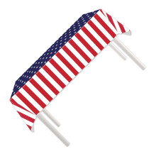 Dreifarbige patriotische Tischdecke, 274 cm, wasserdichtes-6