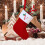 Initial Knit Christmas Stocking Red & White 7.9 in 2