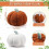 2 Pack Pumpkin Shaped Throw Pillows 28 x 24 cm White & Brown 2