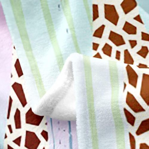 Couverture polaire girafe 152 x 203 cm 2