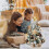 Pre-Lit Mini Christmas Tree Flocked Snow Brown 20 Inch 5