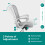 Chaise de bureau ergonomique en maille avec accoudoirs fixes 3