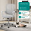 Chaise de bureau ergonomique en maille avec accoudoirs fixes 4