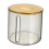 Porta fazzoletti da tavolo trasparente – Plastica e legno, 13 cm 4