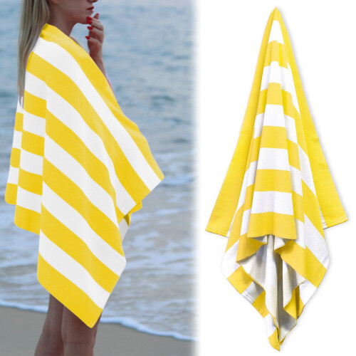 Serviette de plage surdimensionnée en coton rayée 35 x 70 pouces 1