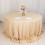 Beige Scuba-Polyester-Rundtischdecke, 132 Zoll 2