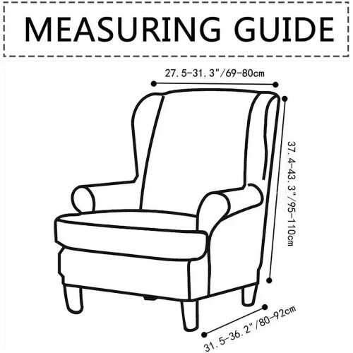 Blomsterbetræk med wingback-ryg og hynde – Polyester & 1