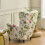 Blomsterbetræk med wingback-ryg og hynde – Polyester & 5