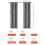 Blackout Curtains 52" x 84", Silver Wave Print, Grommet 2