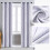 Blackout Curtains 52" x 84", Silver Wave Print, Grommet 3