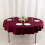 Bordeauxrood rond tafelkleed van scuba-polyester (70 inch) 2
