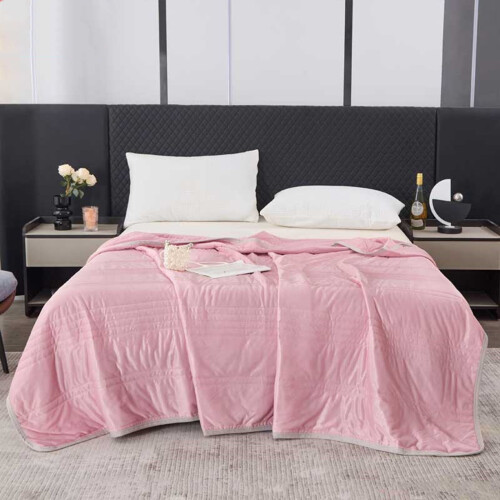 Silk Cooling Blanket for Hot Sleepers Pink 1