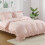 Conjunto de capa de edredom Queen com babados – Microfibra lavada 5