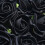 24 mini tiges de roses en mousse noire de 20 cm 5